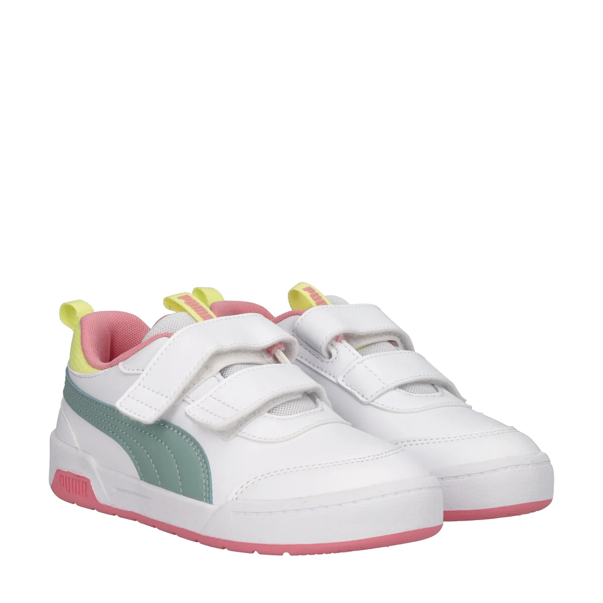 MULTIFLEX 2 COLOR V PS Sneakers Bambina Bianca, Rosa, Verde e Gialla - Image 3