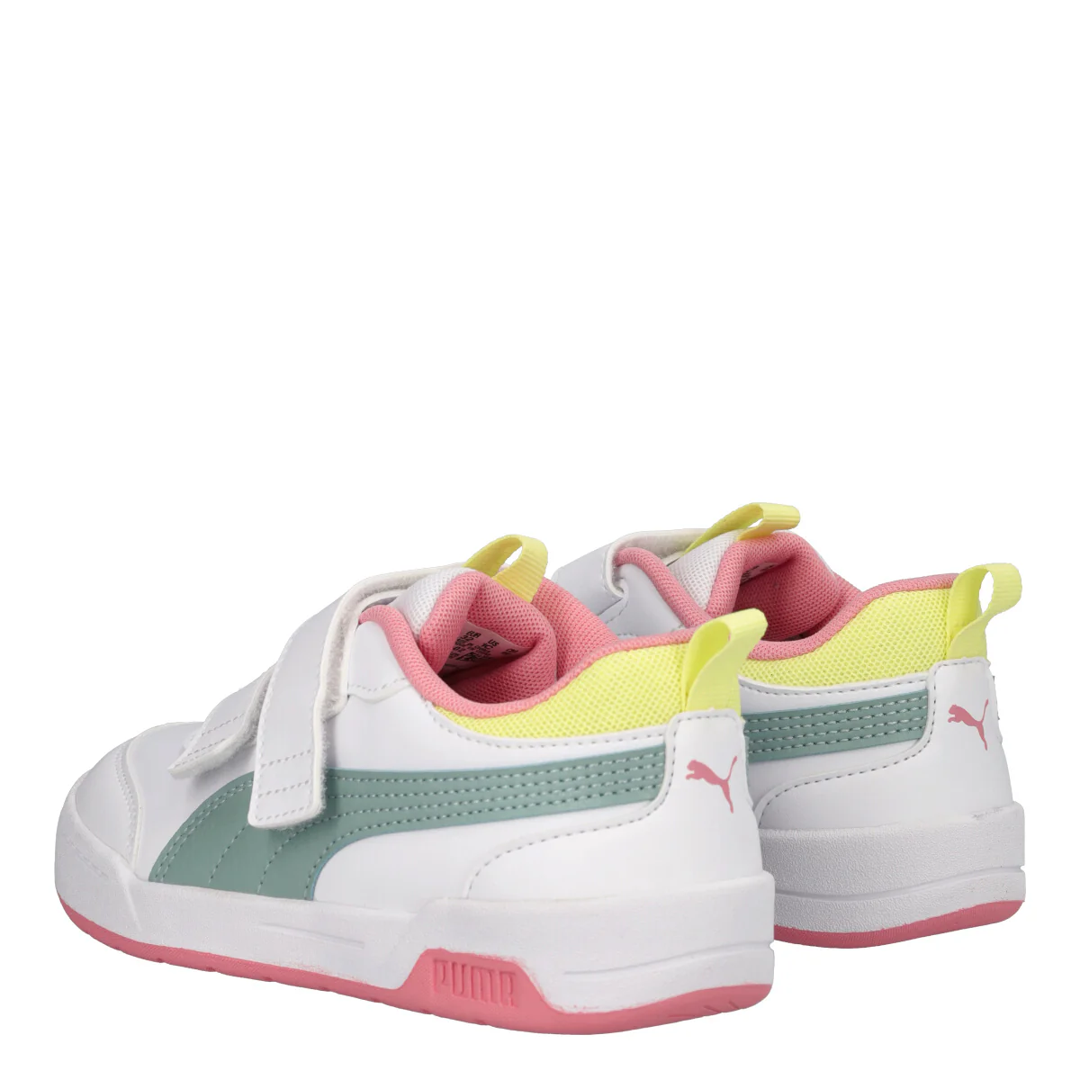 MULTIFLEX 2 COLOR V PS Sneakers Bambina Bianca, Rosa, Verde e Gialla - Image 4