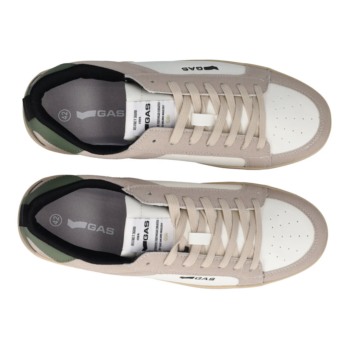 NIKA LTH Sneakers Uomo Bianche, Beige e Verdi - Image 5