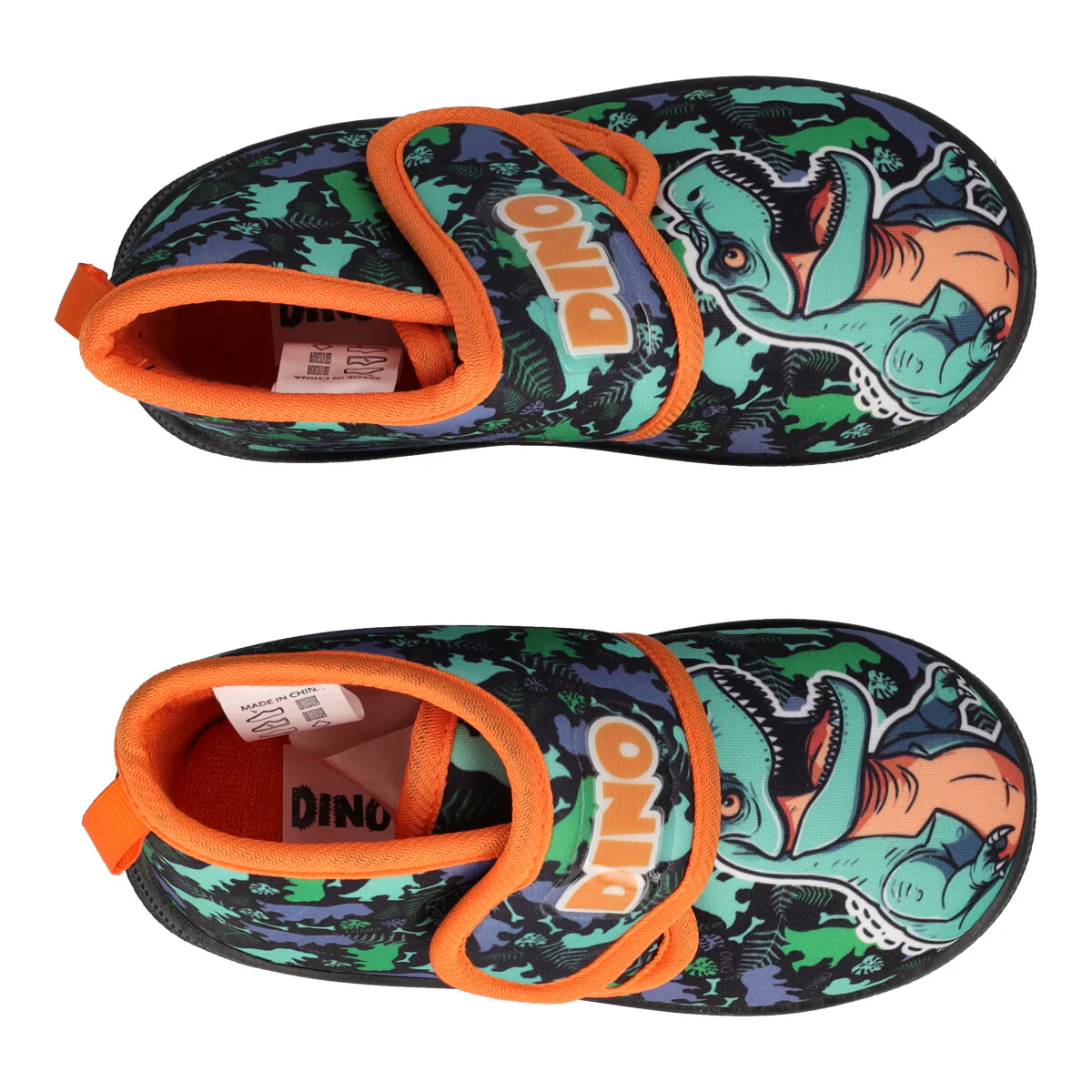 Pantofole Bambino Verdi e Arancioni - Dino - Image 5