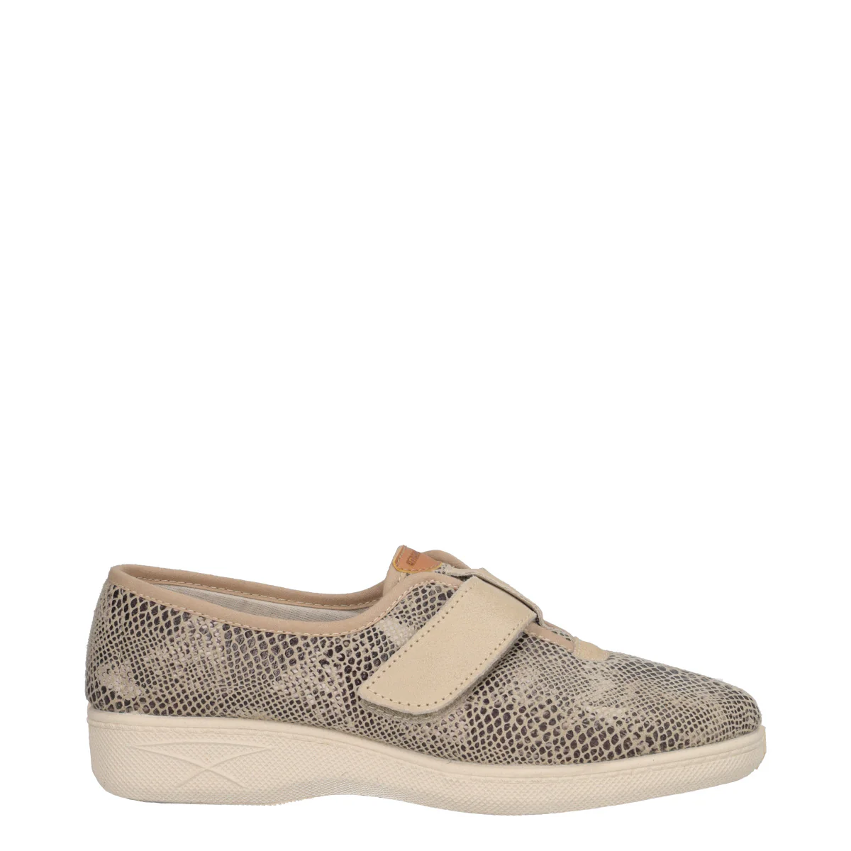 Pantofole Comfort Donna Beige Pitonate