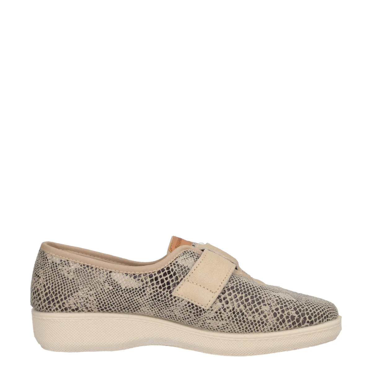 Pantofole Comfort Donna Beige Pitonate - Image 2