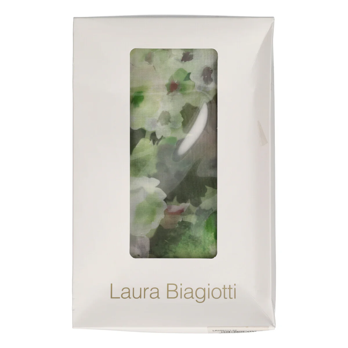 Pashmina Donna Verde e Panna Fiori Voille - Image 5