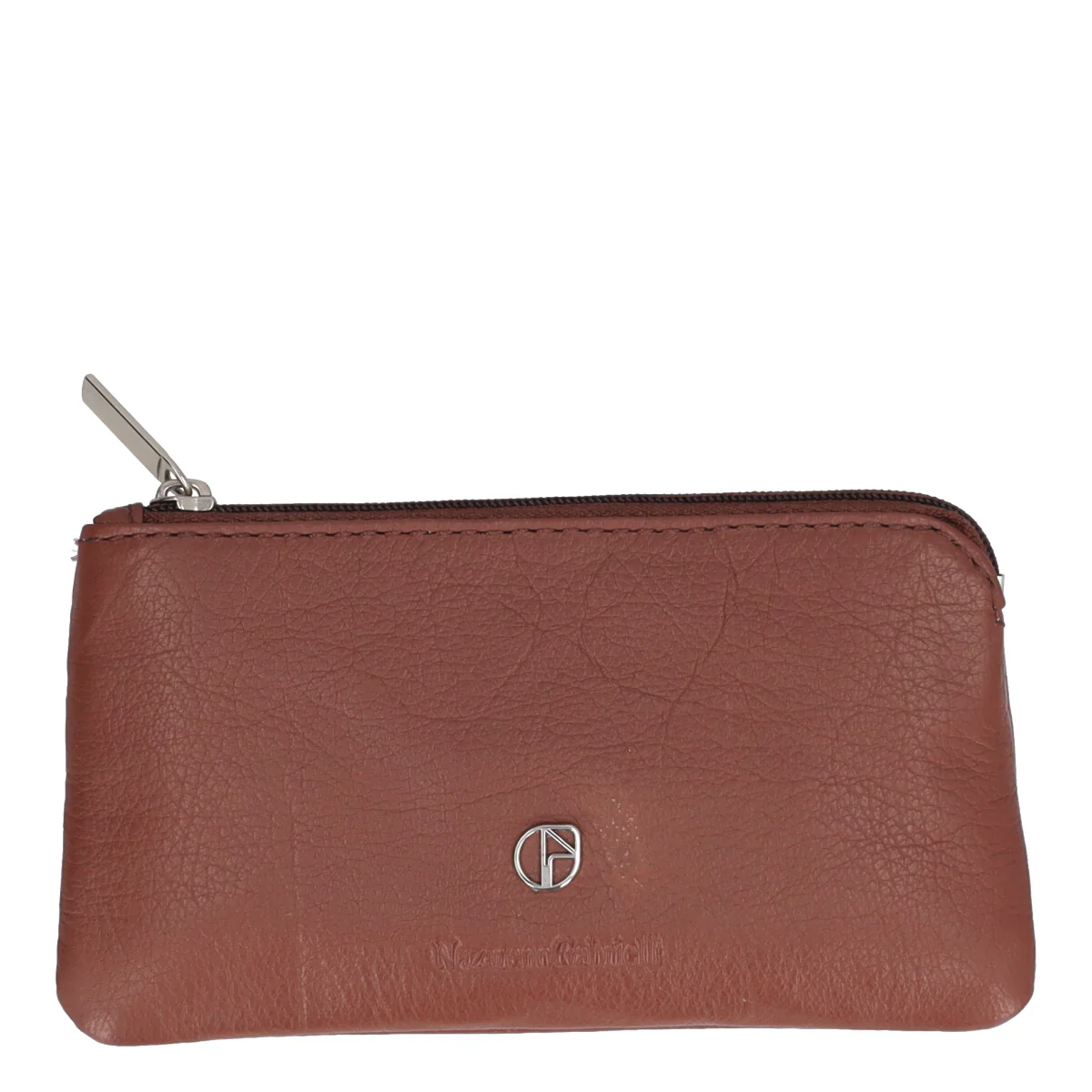 Portachiavi Unisex Marrone in Pelle