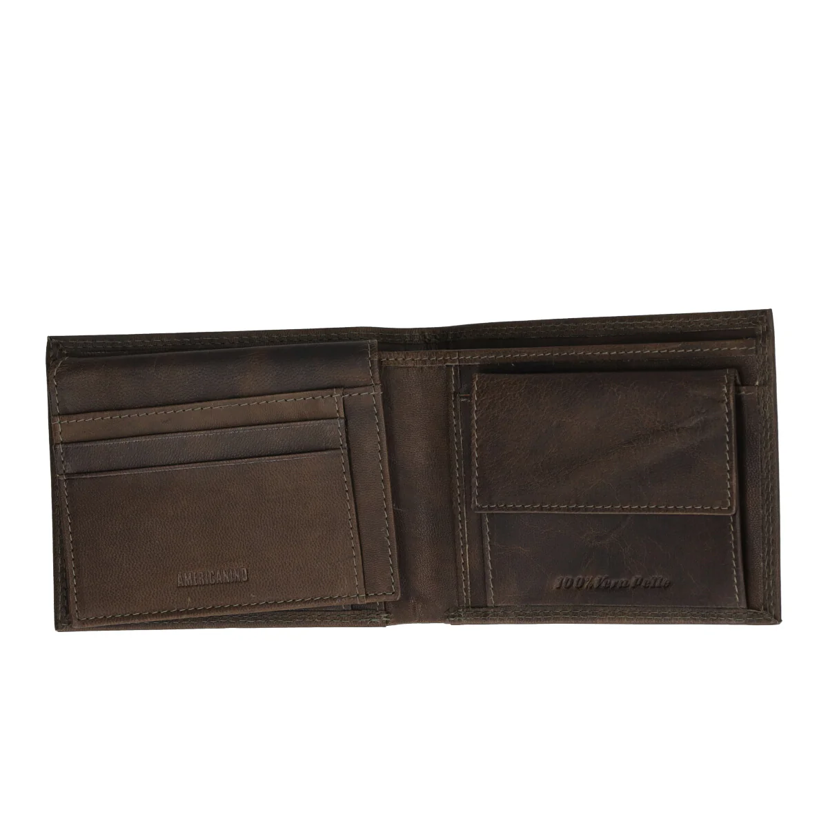 Portafogli Uomo in Pelle Marrone Militare - Image 2