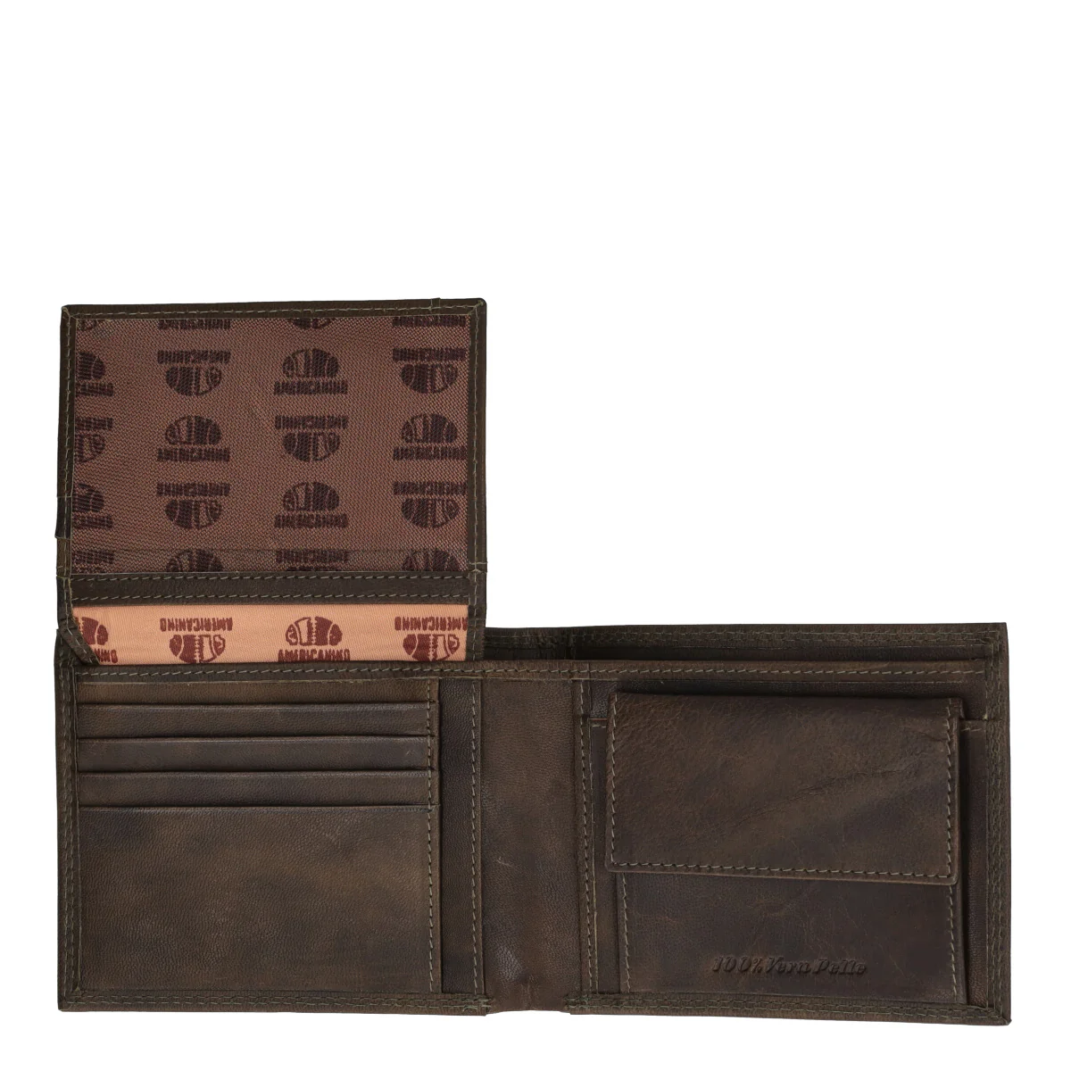 Portafogli Uomo in Pelle Marrone Militare - Image 3