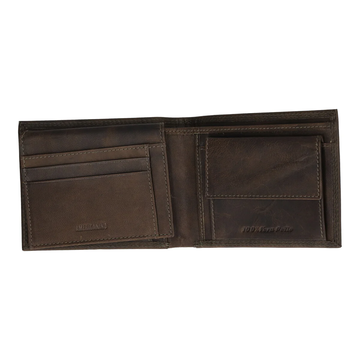 Portafogli Uomo in Pelle Marrone Militare - Image 5