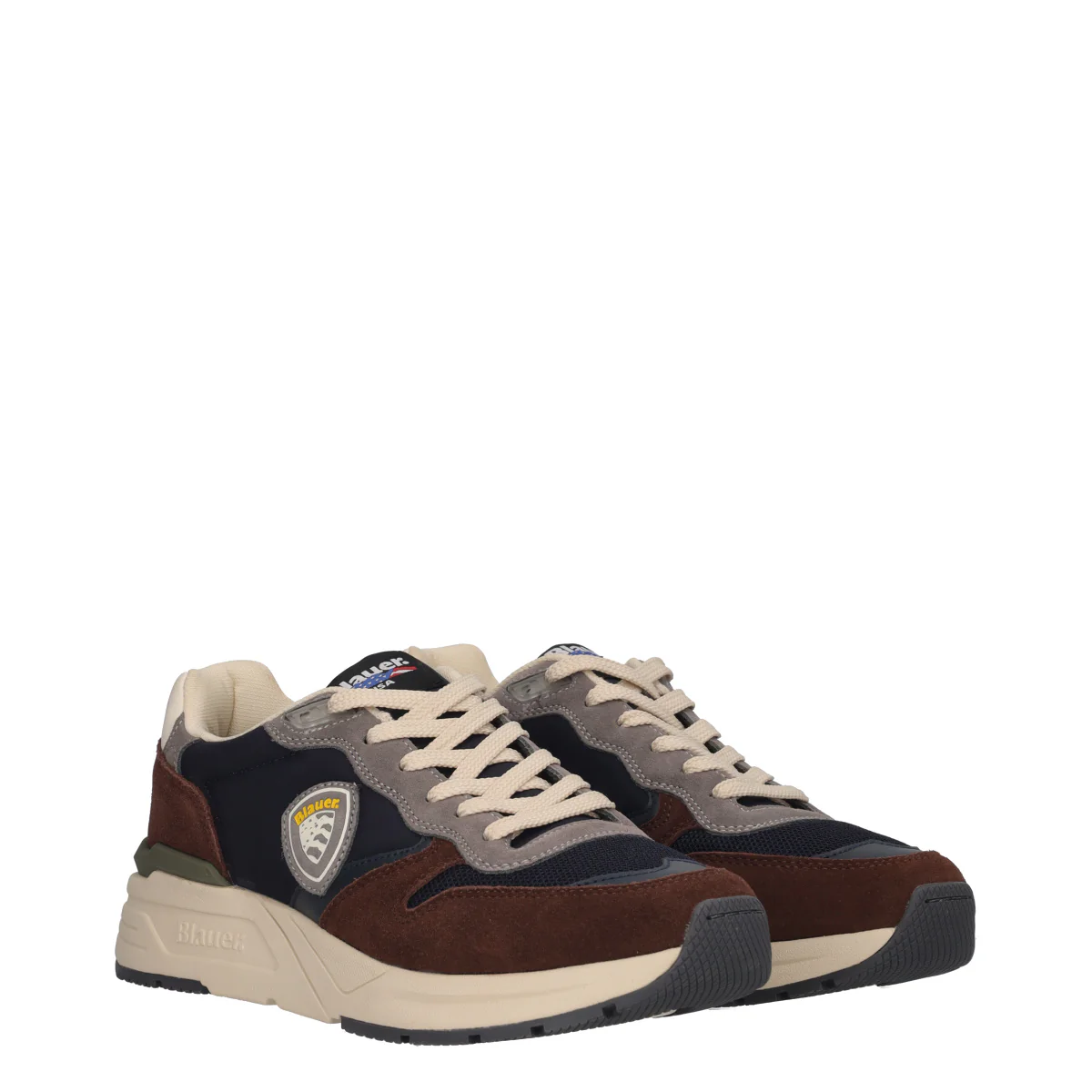 RAY 02 Sneakers Uomo Blu e Marroni - Image 3