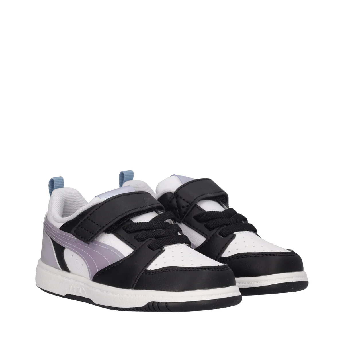 REBOUND V6 LO Sneakers Bambina Lilla Metallizzato, Nere e Bianche - Image 3