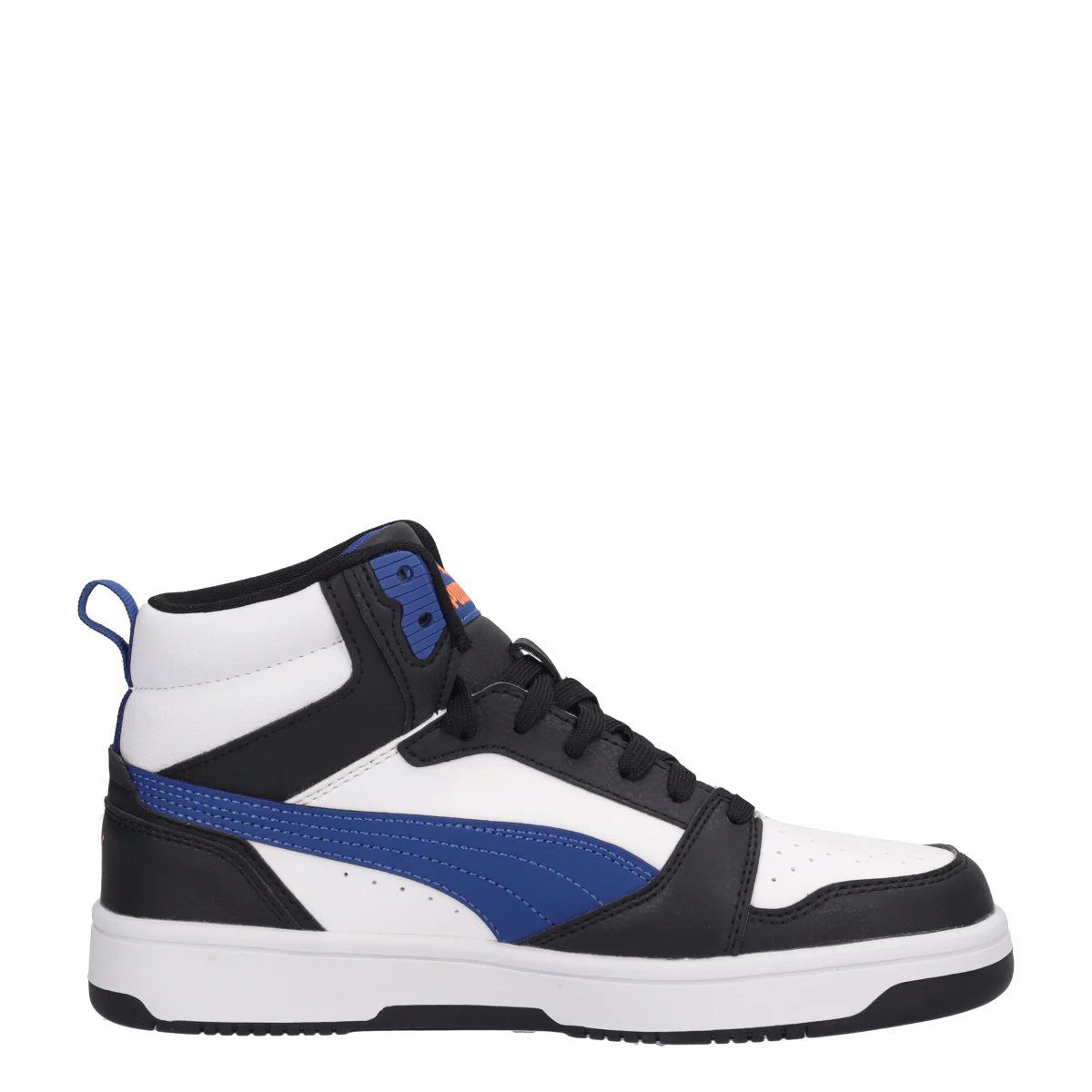 REBOUND V6 MID JR Sneakers Bambino Bianche, Nere e Blu - Image 2