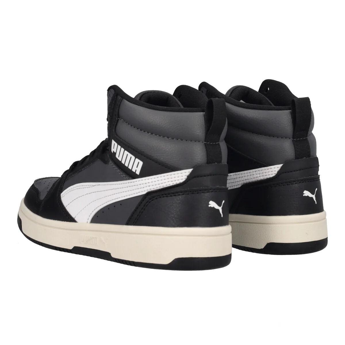 REBOUND V6 MID JR Sneakers Junior Nere e Bianche - Image 4