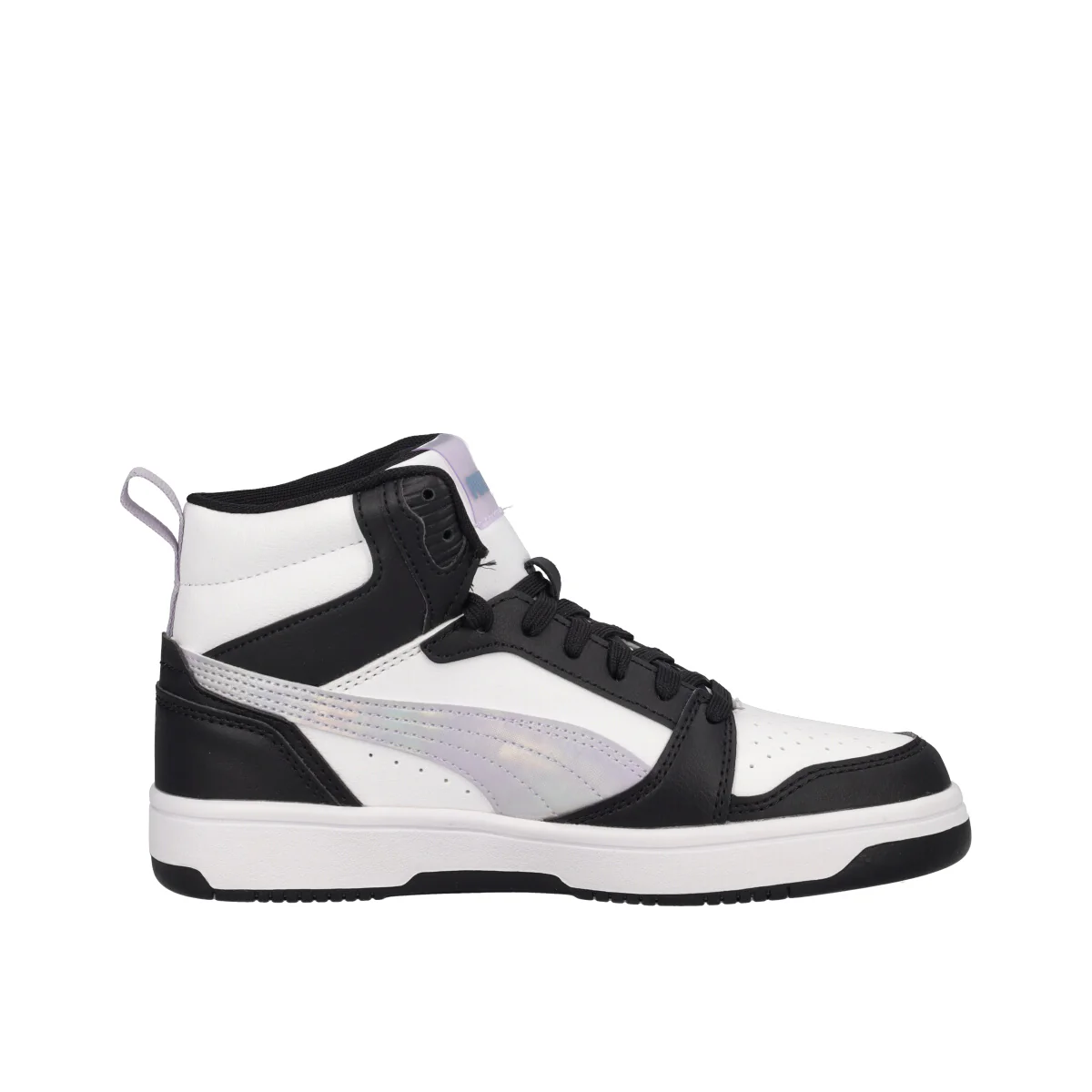 REBOUND V6 MID Sneakers Bambina Lilla, Nere e Bianche - Image 2