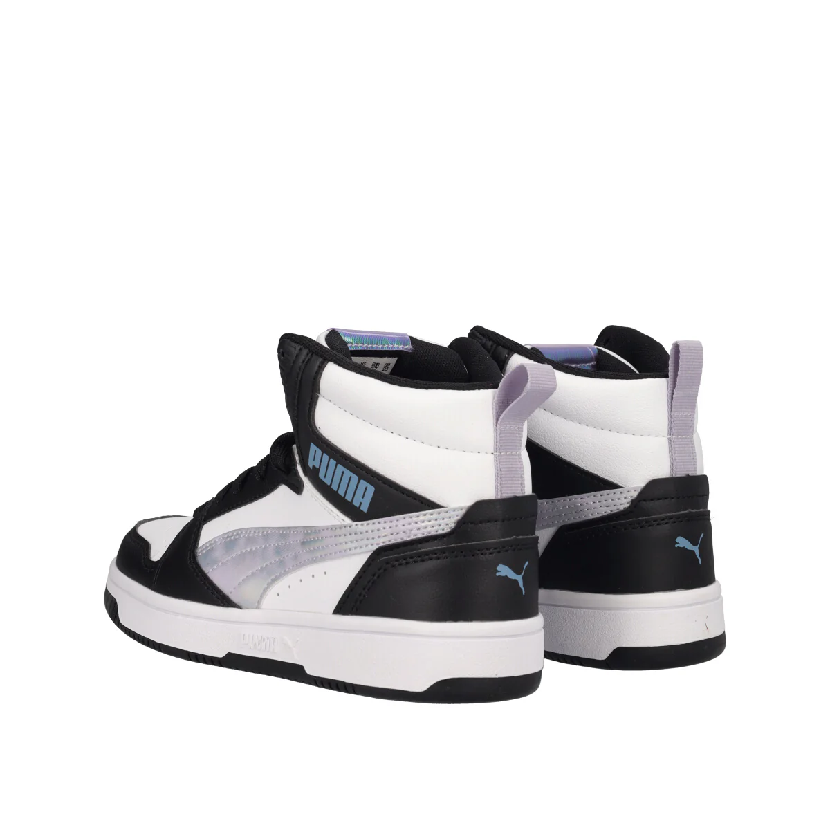 REBOUND V6 MID Sneakers Bambina Lilla, Nere e Bianche - Image 4