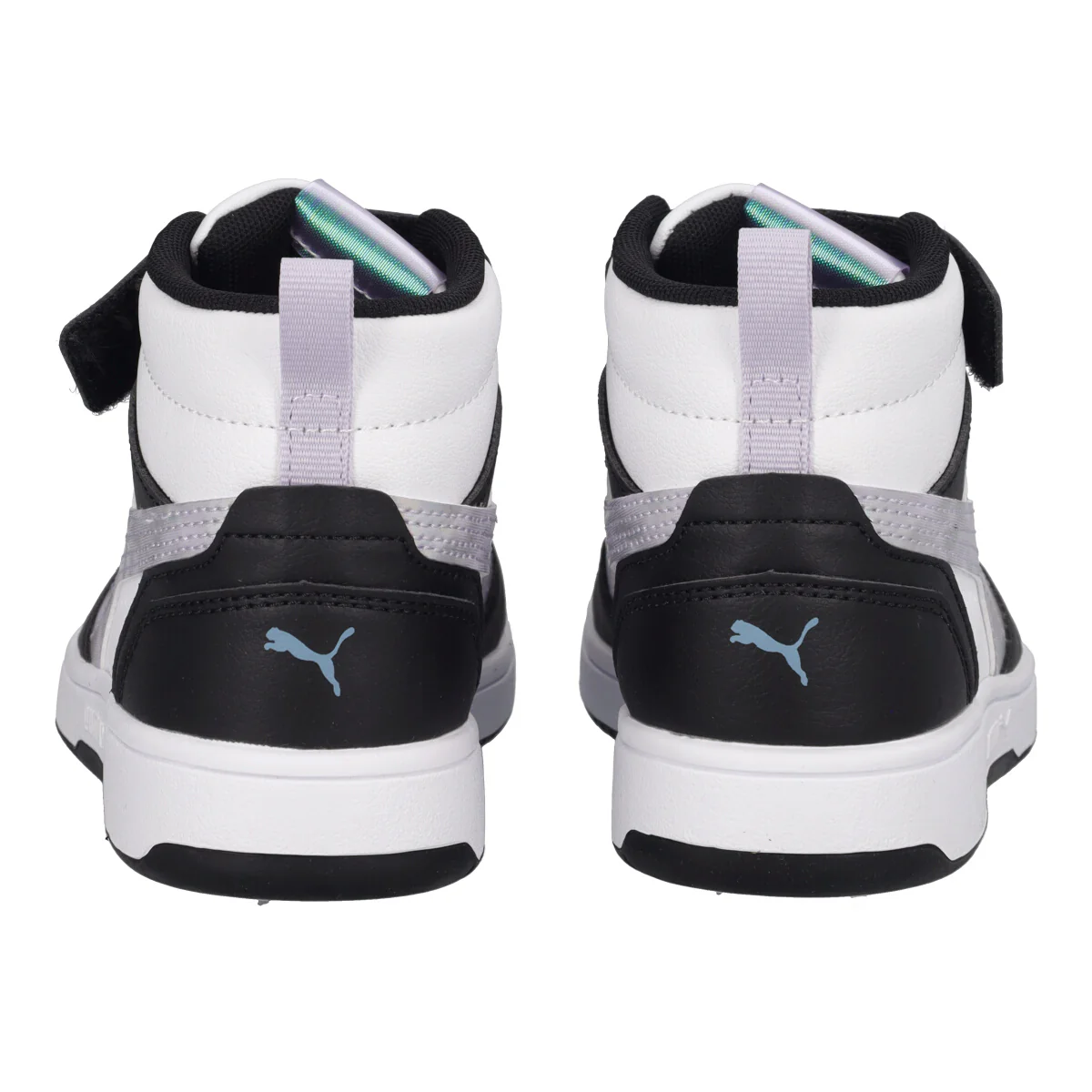 REBOUND V6 MID Sneakers Junior Lilla, Bianche e Nere - Image 5
