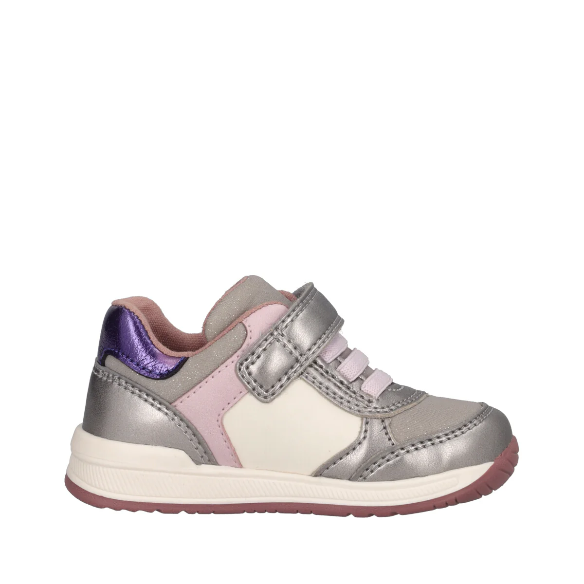 RISHON Sneakers Bambina Argento e Rosa - Image 2