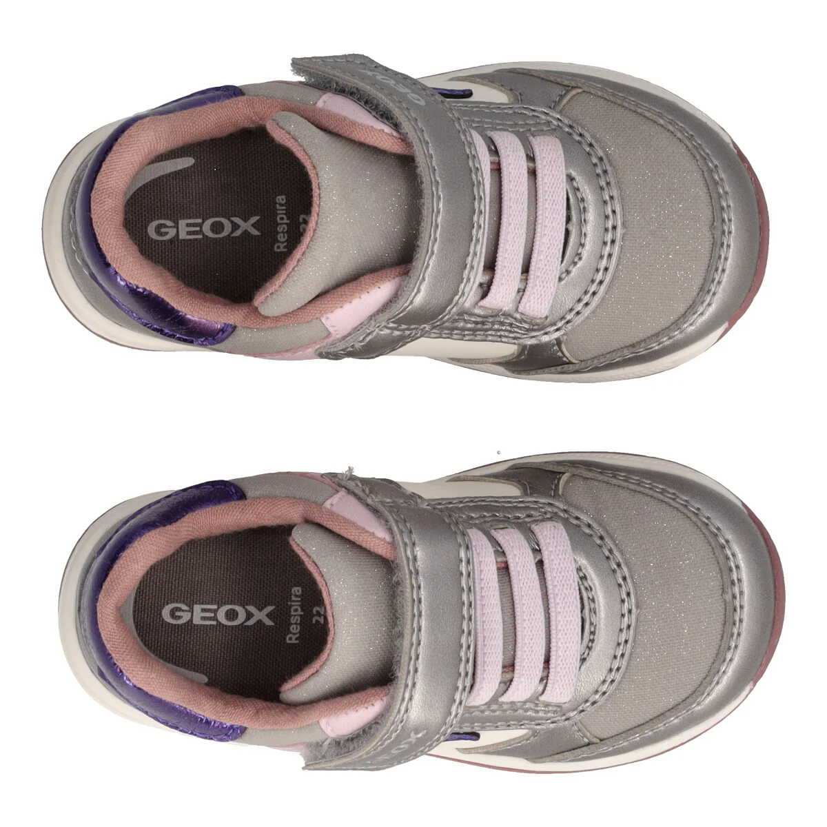 RISHON Sneakers Bambina Argento e Rosa - Image 5