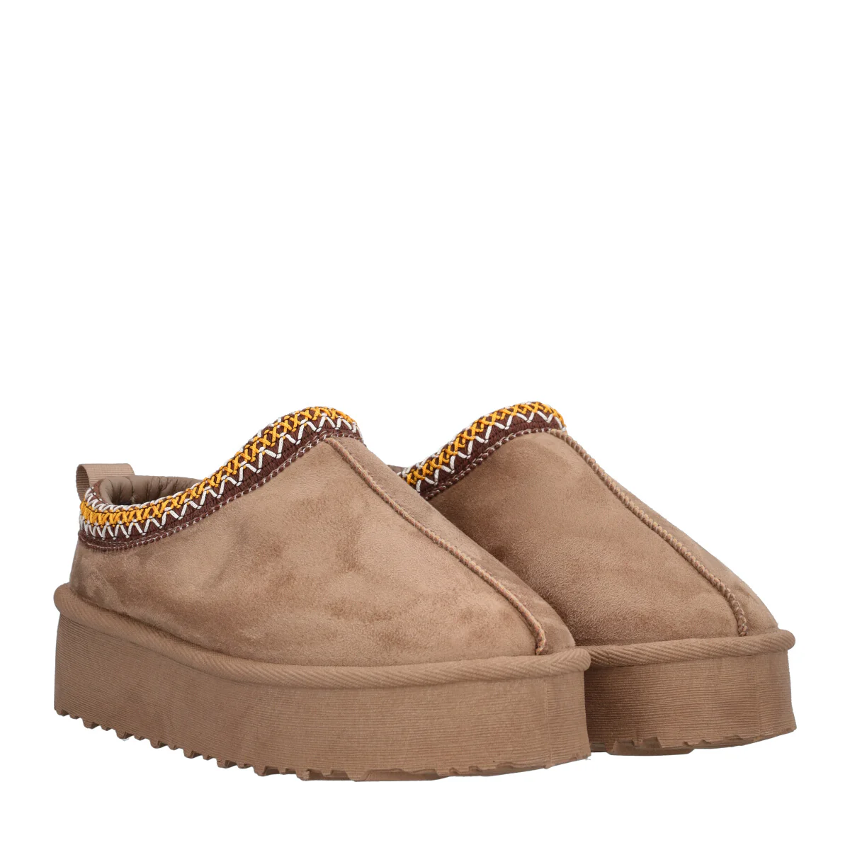 Sabot con platform Donna khaki - Image 3