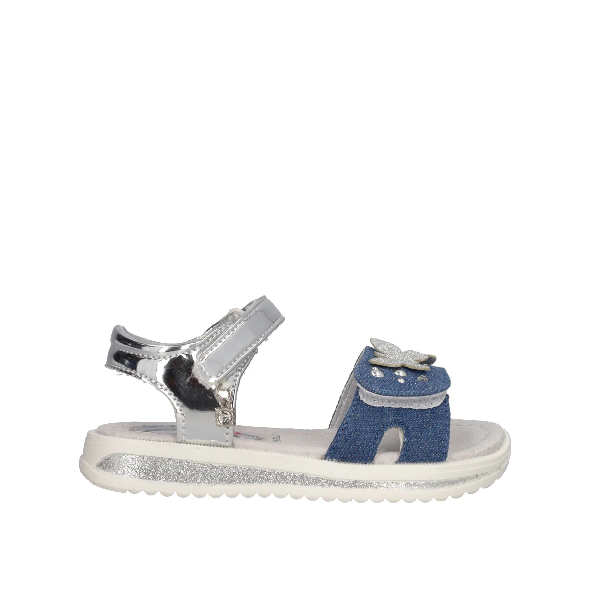 Sandali Bambina Blue Jeans e Argento