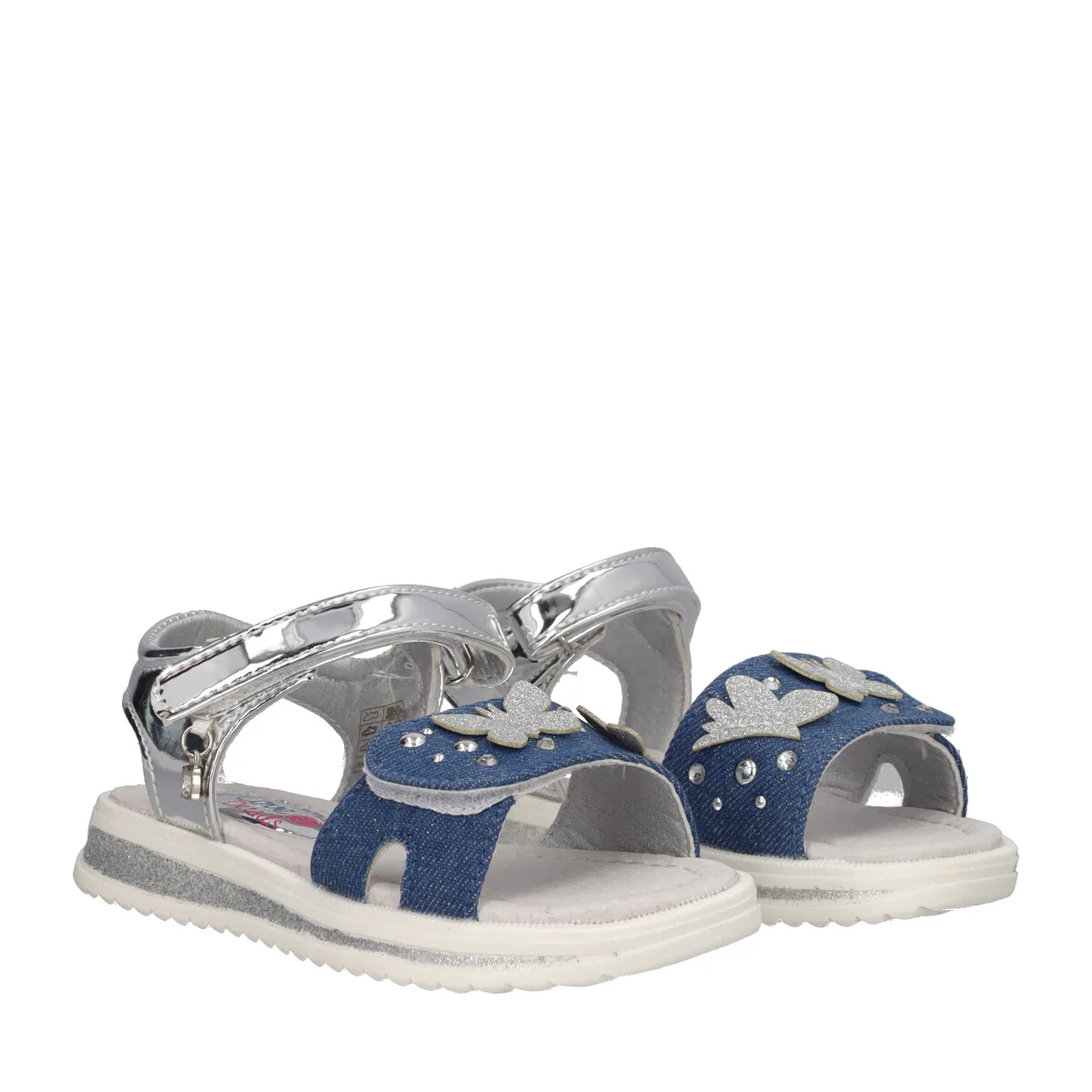 Sandali Bambina Blue Jeans e Argento - Image 3