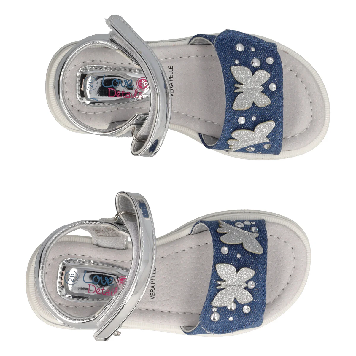 Sandali Bambina Blue Jeans e Argento - Image 5