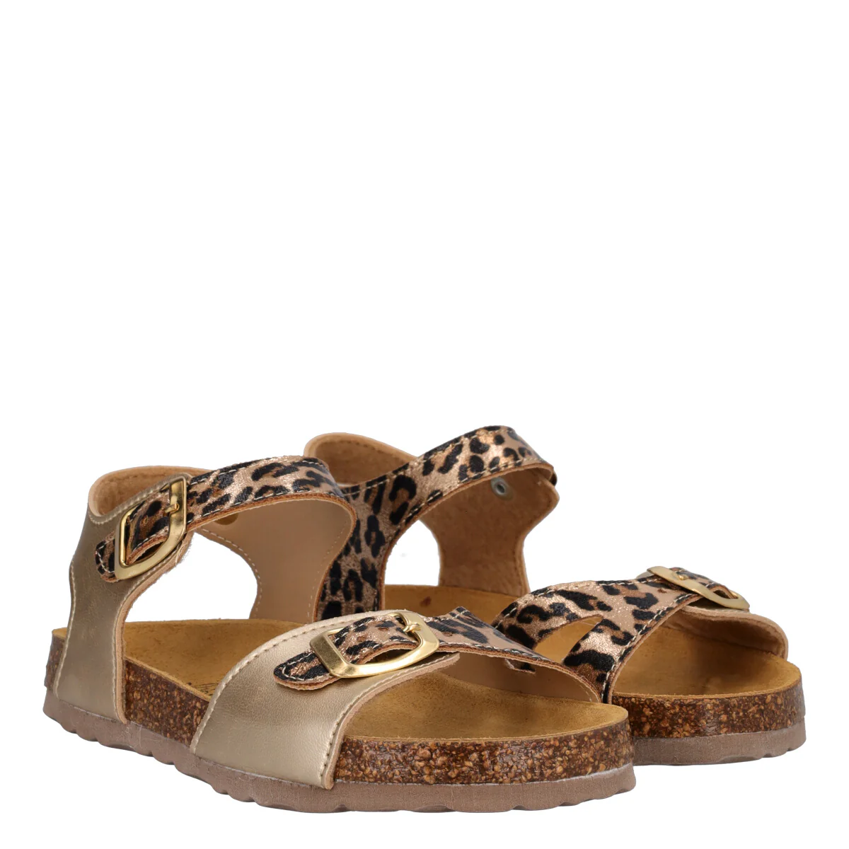 Sandali Bambina Oro e Leopardo - Image 3