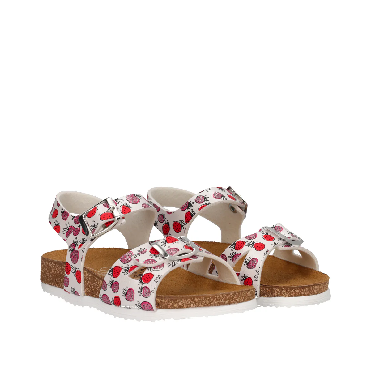 Sandali Bambine Bianche con Fragole - Image 3