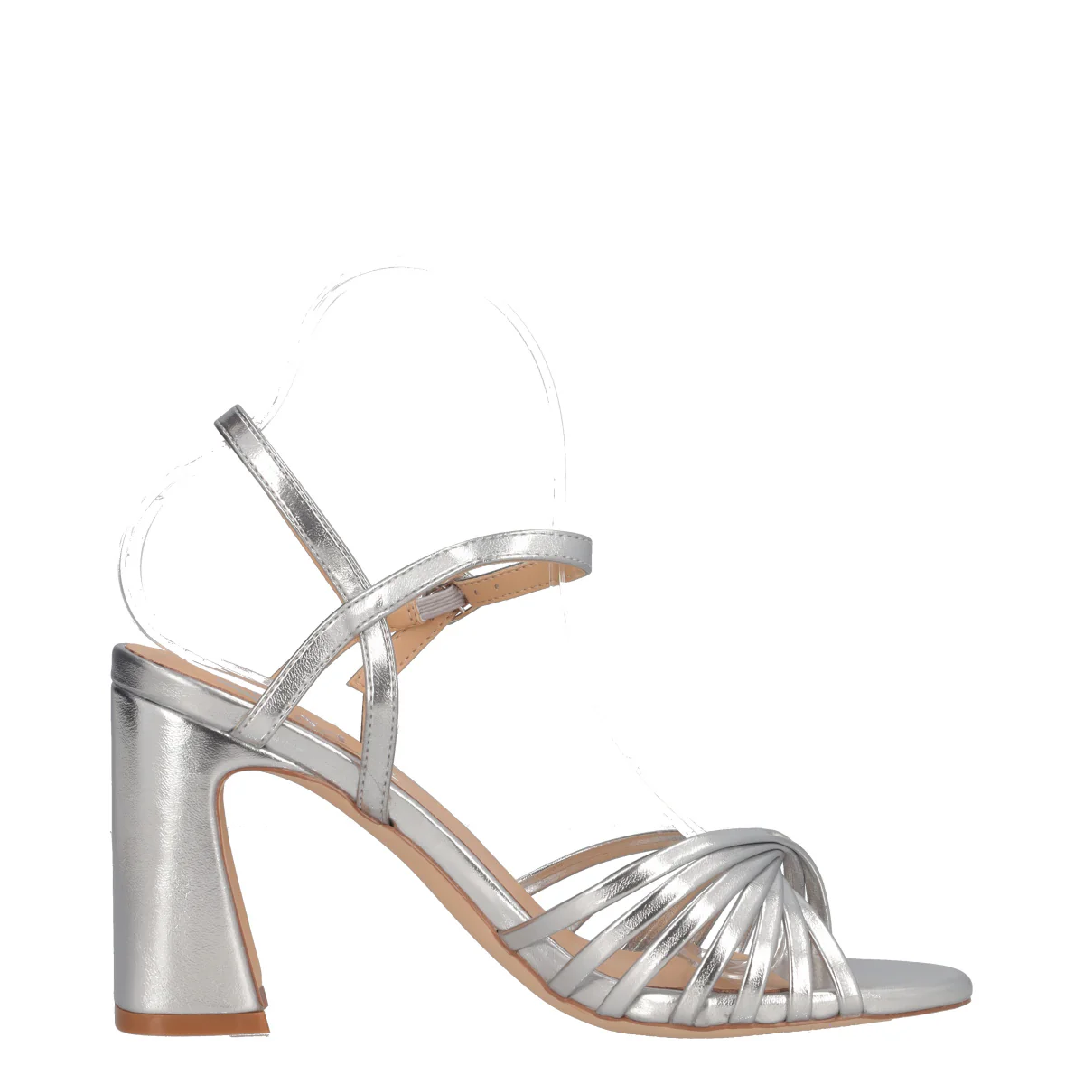 Sandali con Tacco Donna Argento - Image 2