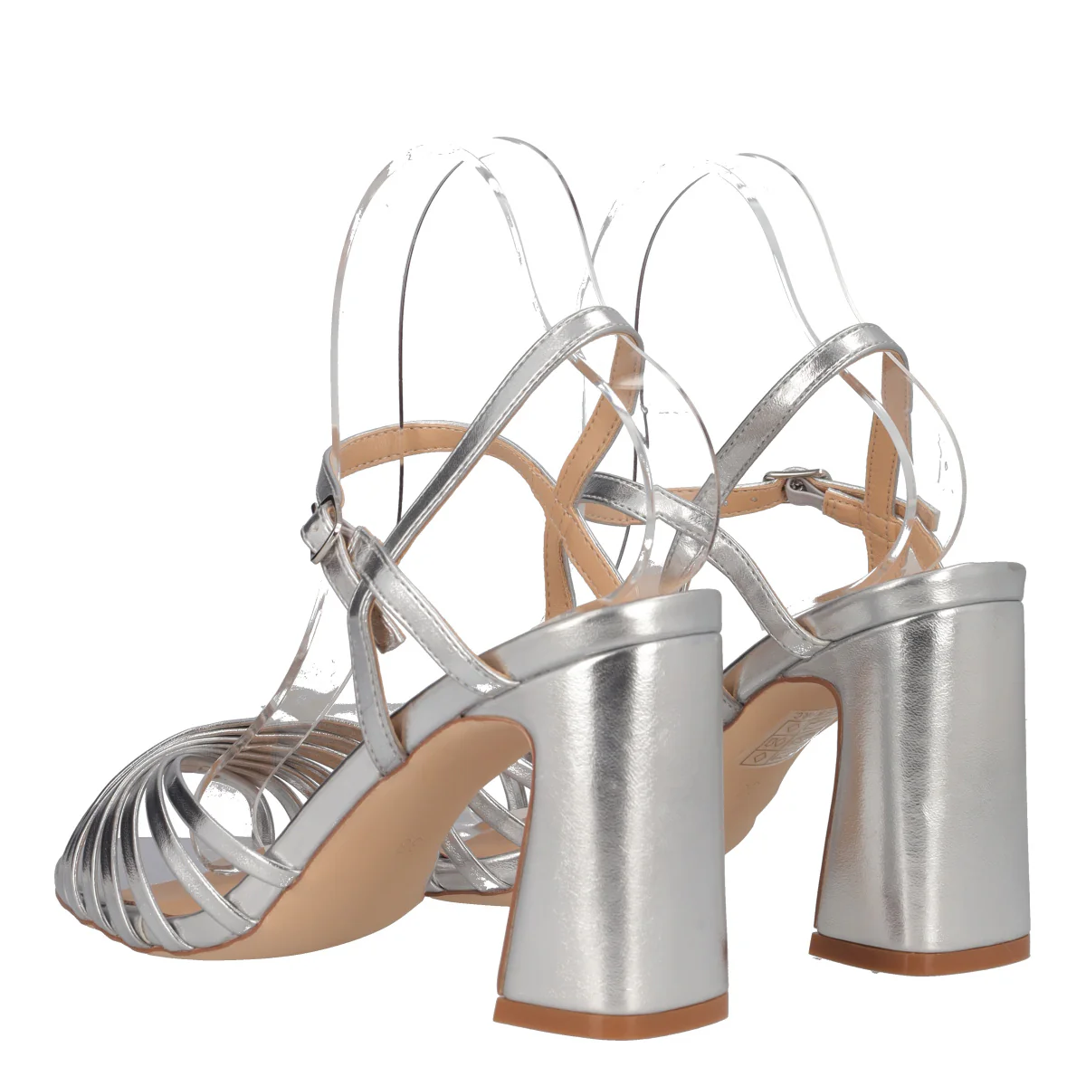 Sandali con Tacco Donna Argento - Image 4
