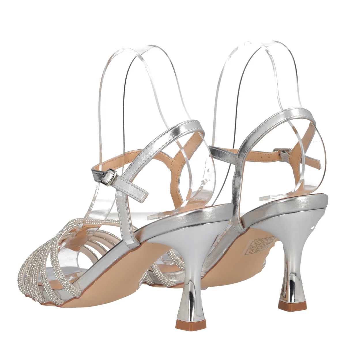 Sandali con tacco Donna Argento - Image 4