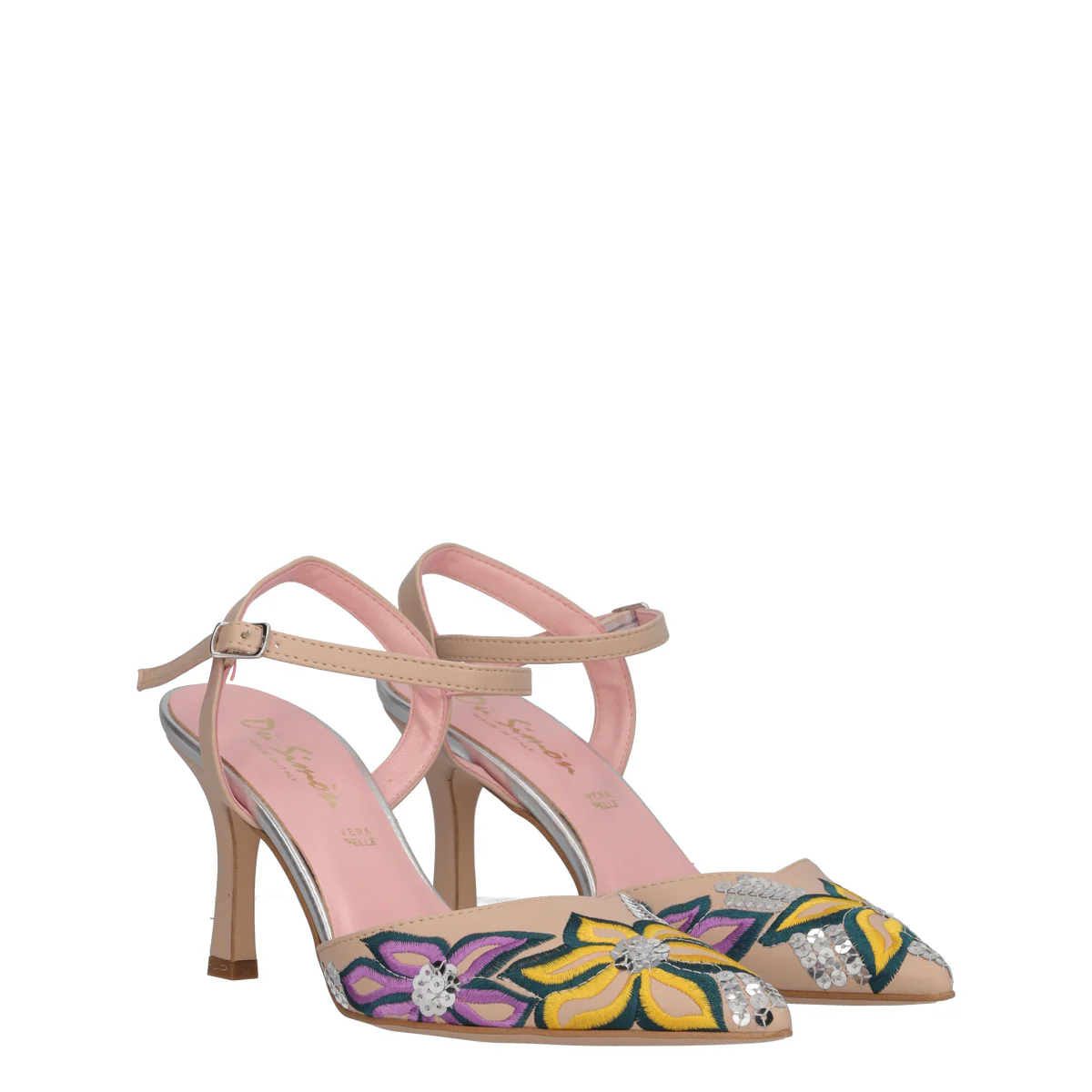 Sandali con Tacco Donna Beige - Image 3