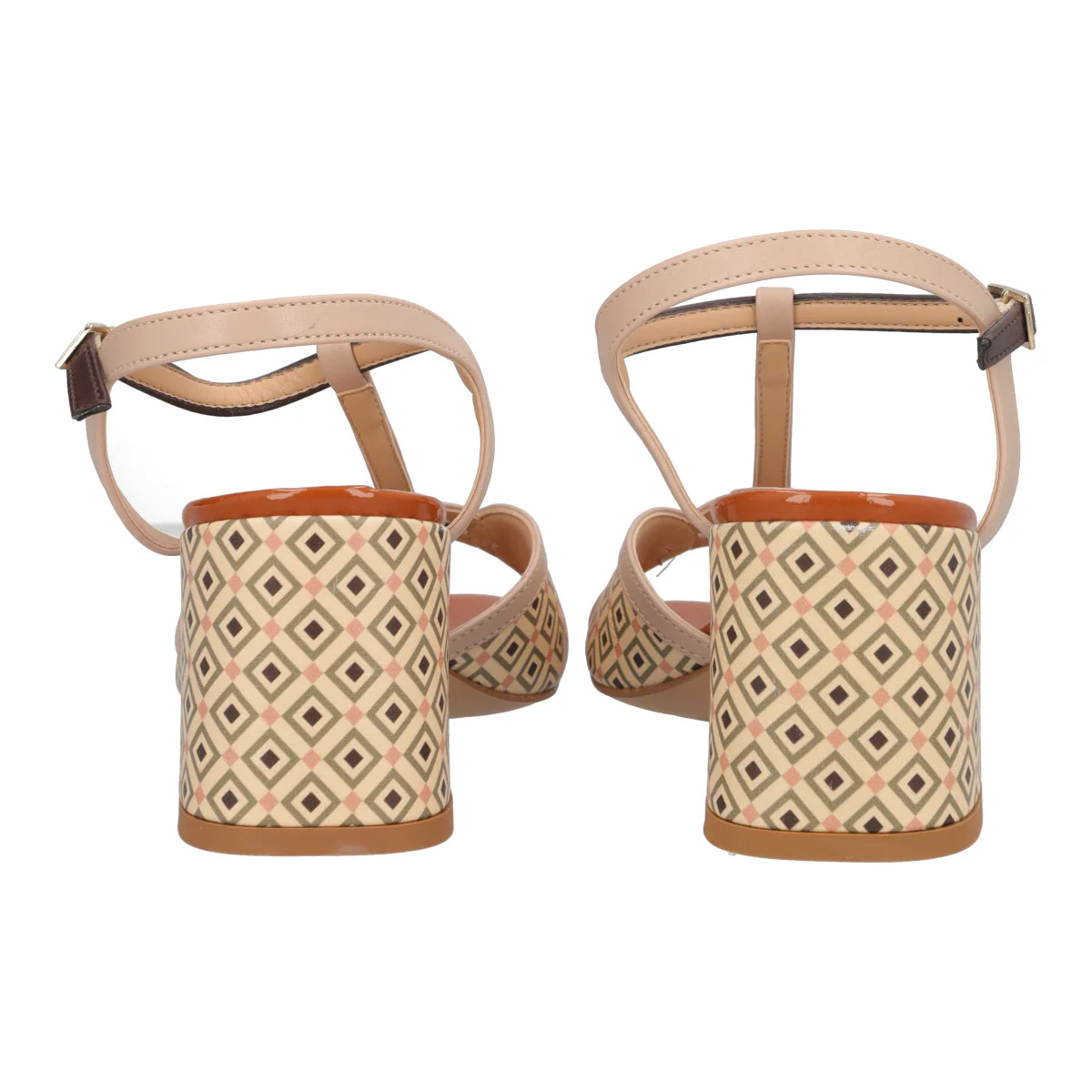 Sandali con Tacco Donna Beige - Image 5