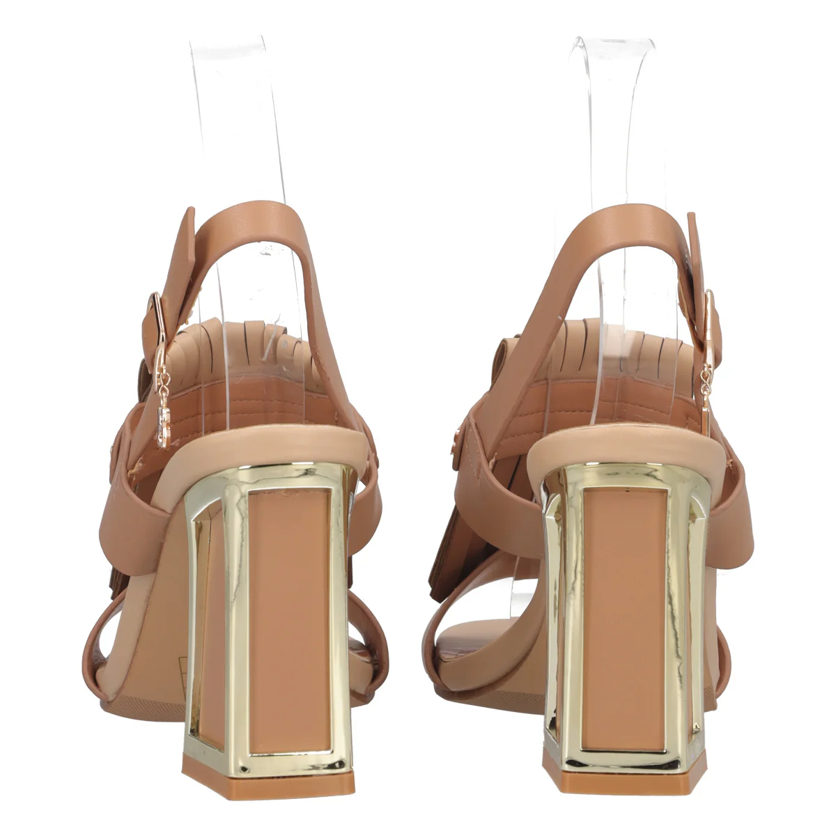 Sandali con Tacco Donna Beige - Image 5