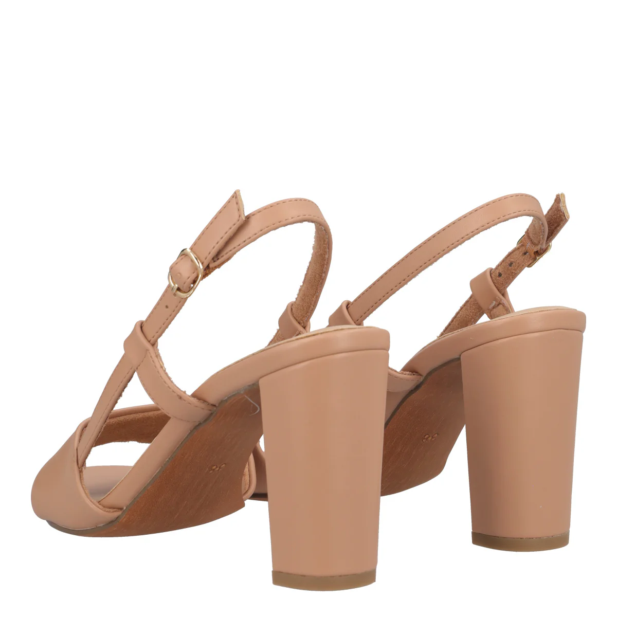 Sandali con Tacco Donna Beige - Image 4