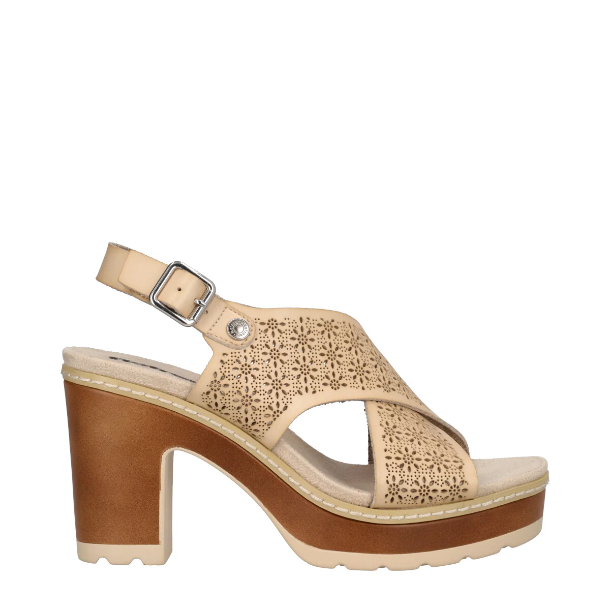 Sandali con Tacco Donna Beige