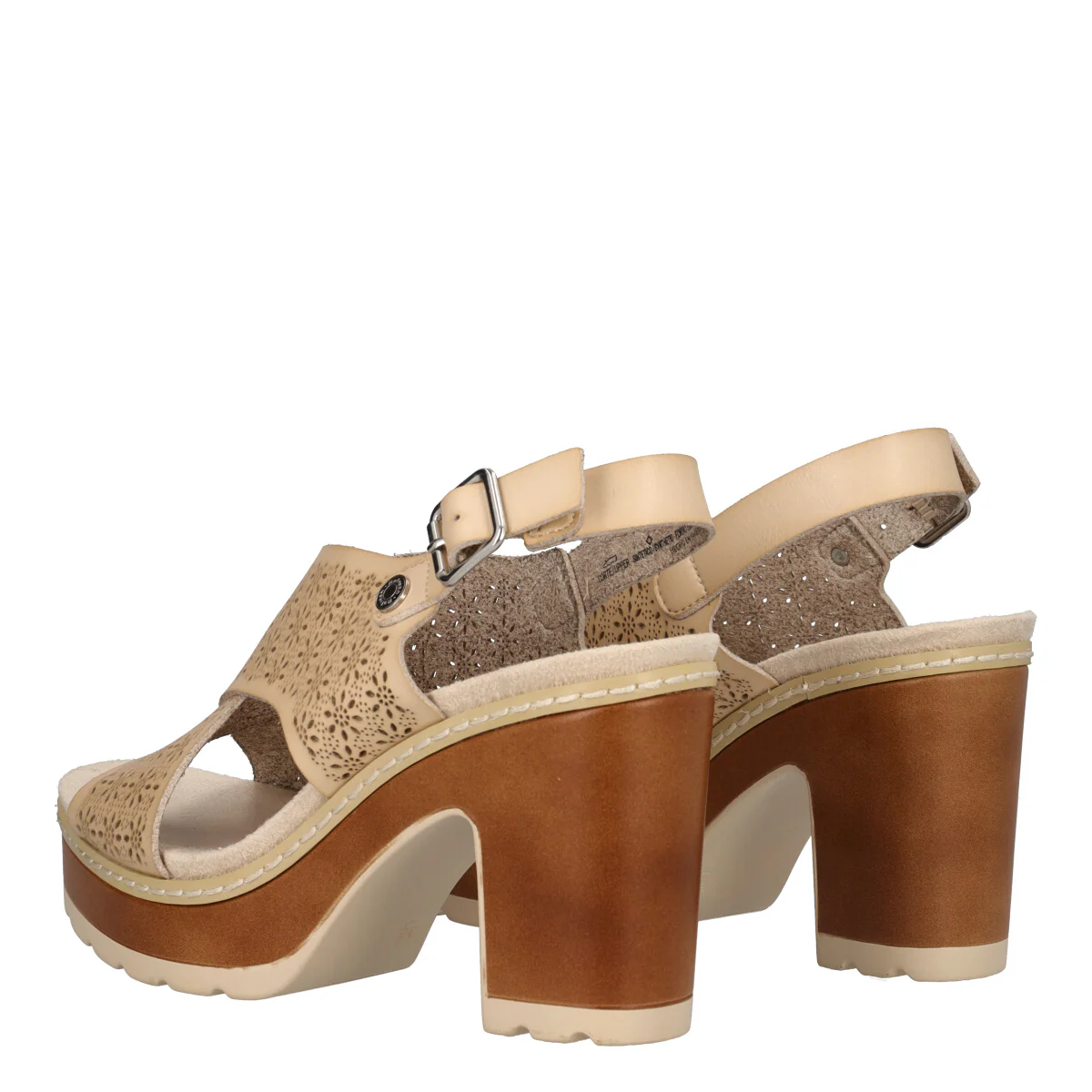 Sandali con Tacco Donna Beige - Image 4