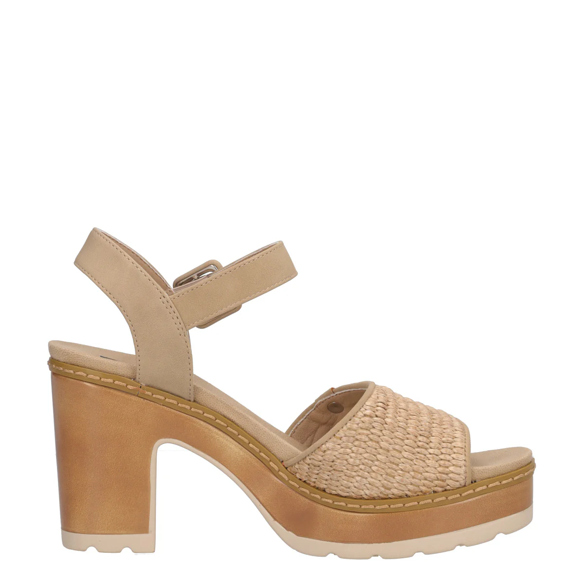 Sandali con Tacco Donna Beige - Image 2