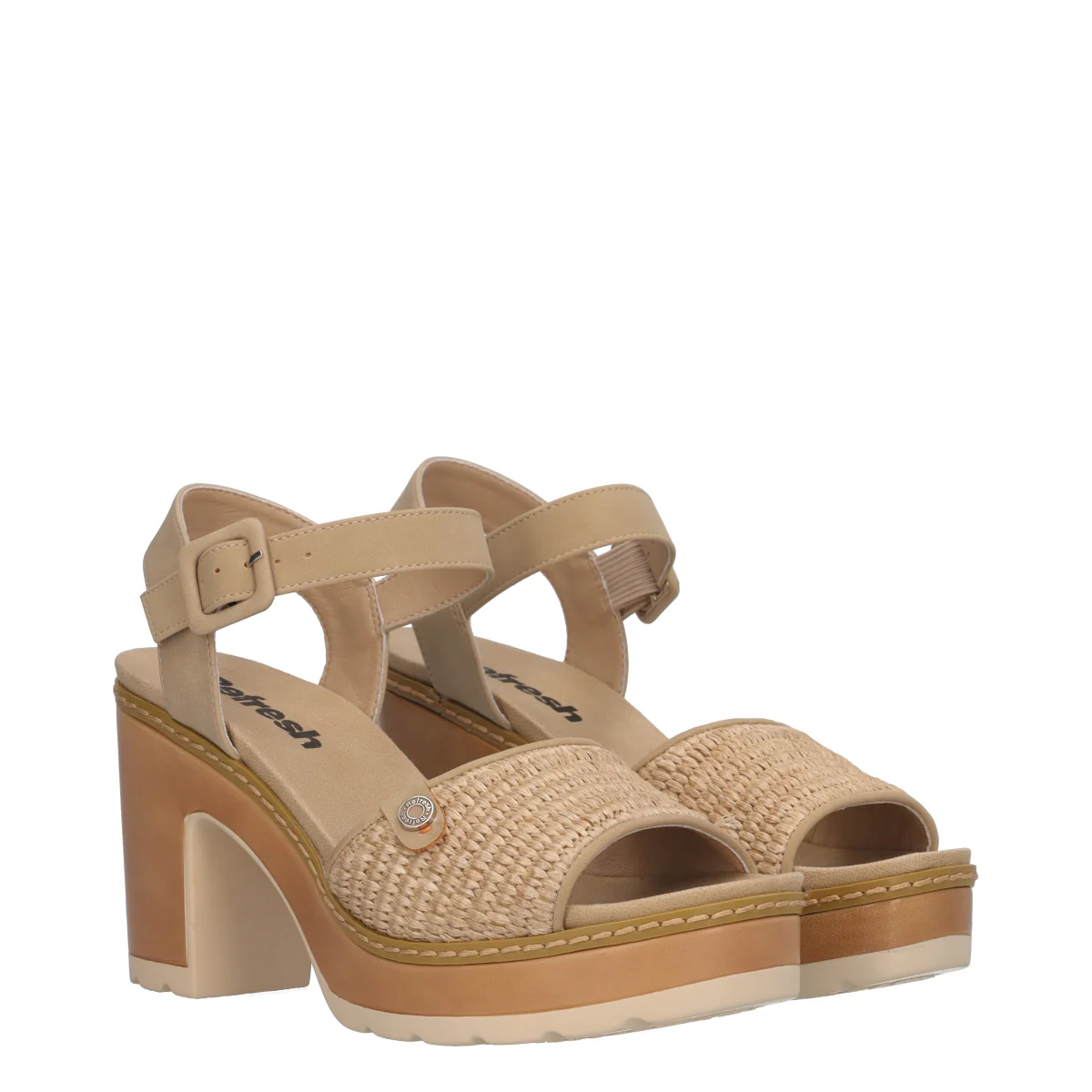 Sandali con Tacco Donna Beige - Image 3