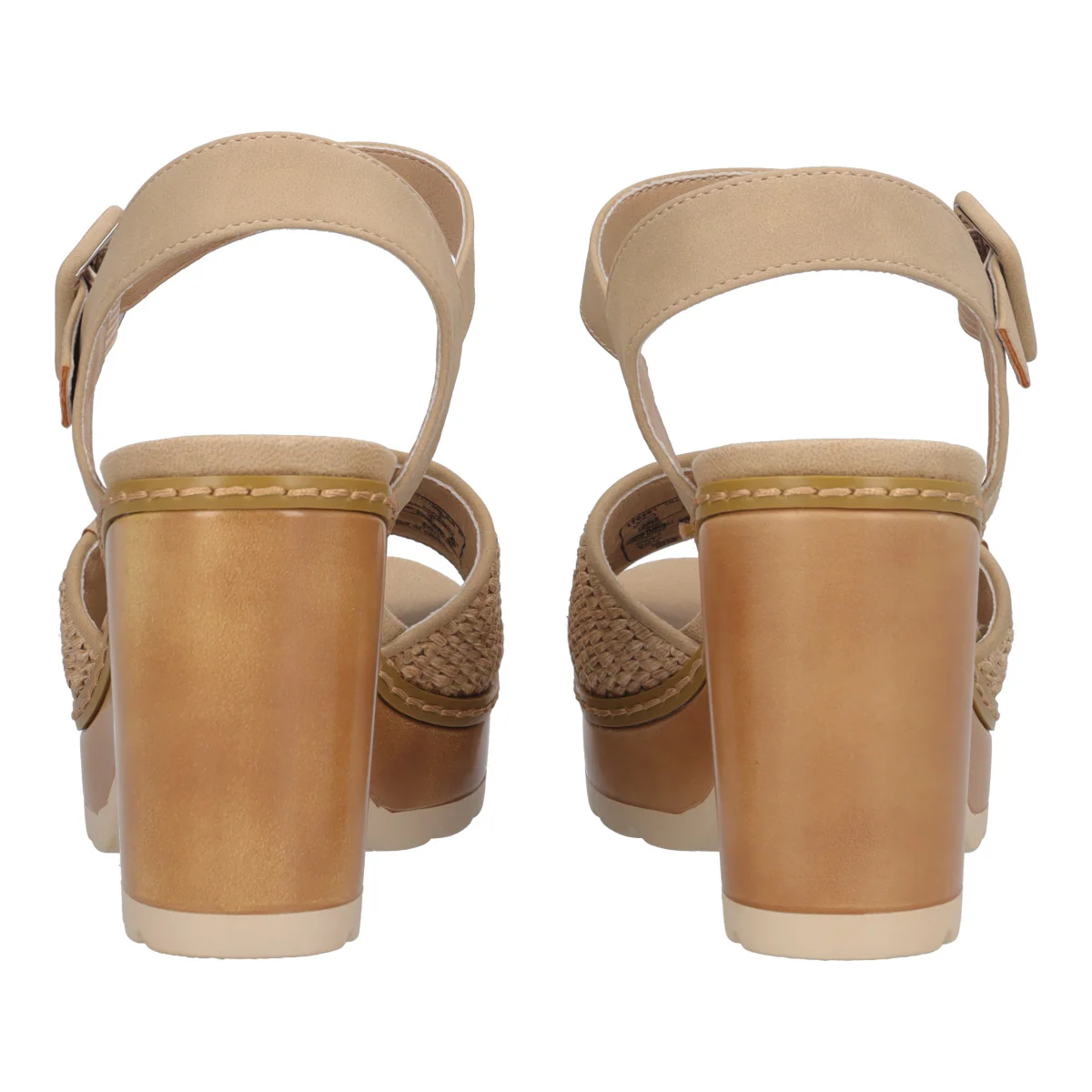 Sandali con Tacco Donna Beige - Image 5