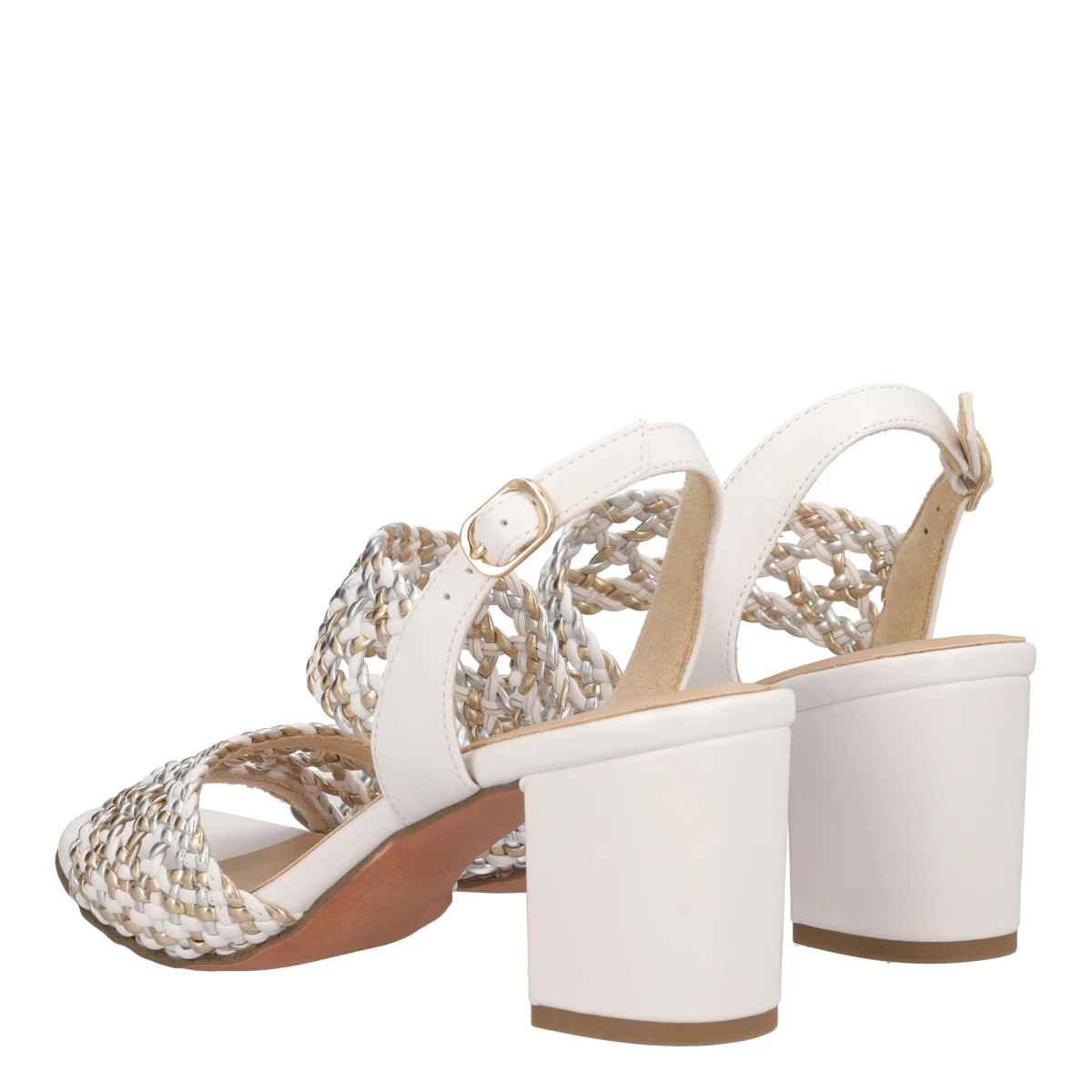 Sandali con Tacco Donna Bianche - Image 4