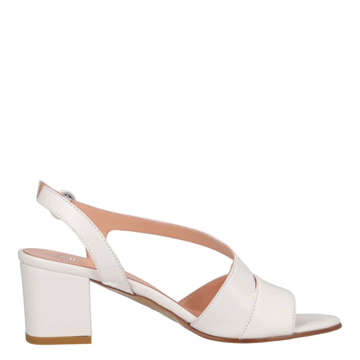 Sandali Con Tacco Donna Bianche in Pelle - Image 2