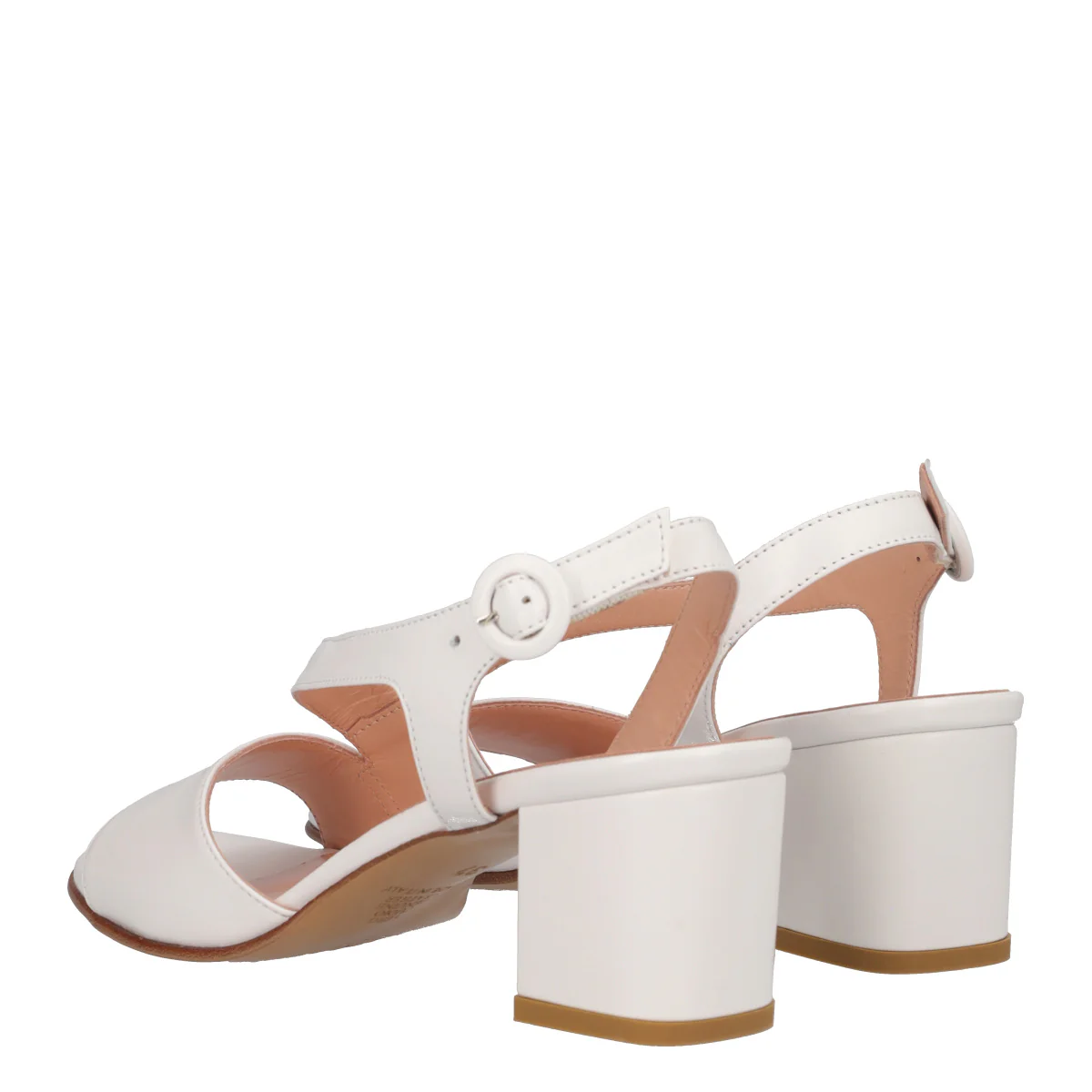 Sandali Con Tacco Donna Bianche in Pelle - Image 4