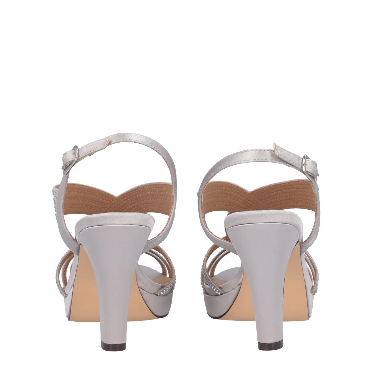 Sandali con Tacco Donna Argento Alte 10 cm - Image 2