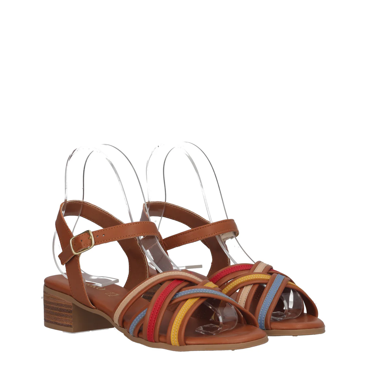 Sandali con Tacco Donna Brandy e Multicolor - Image 3