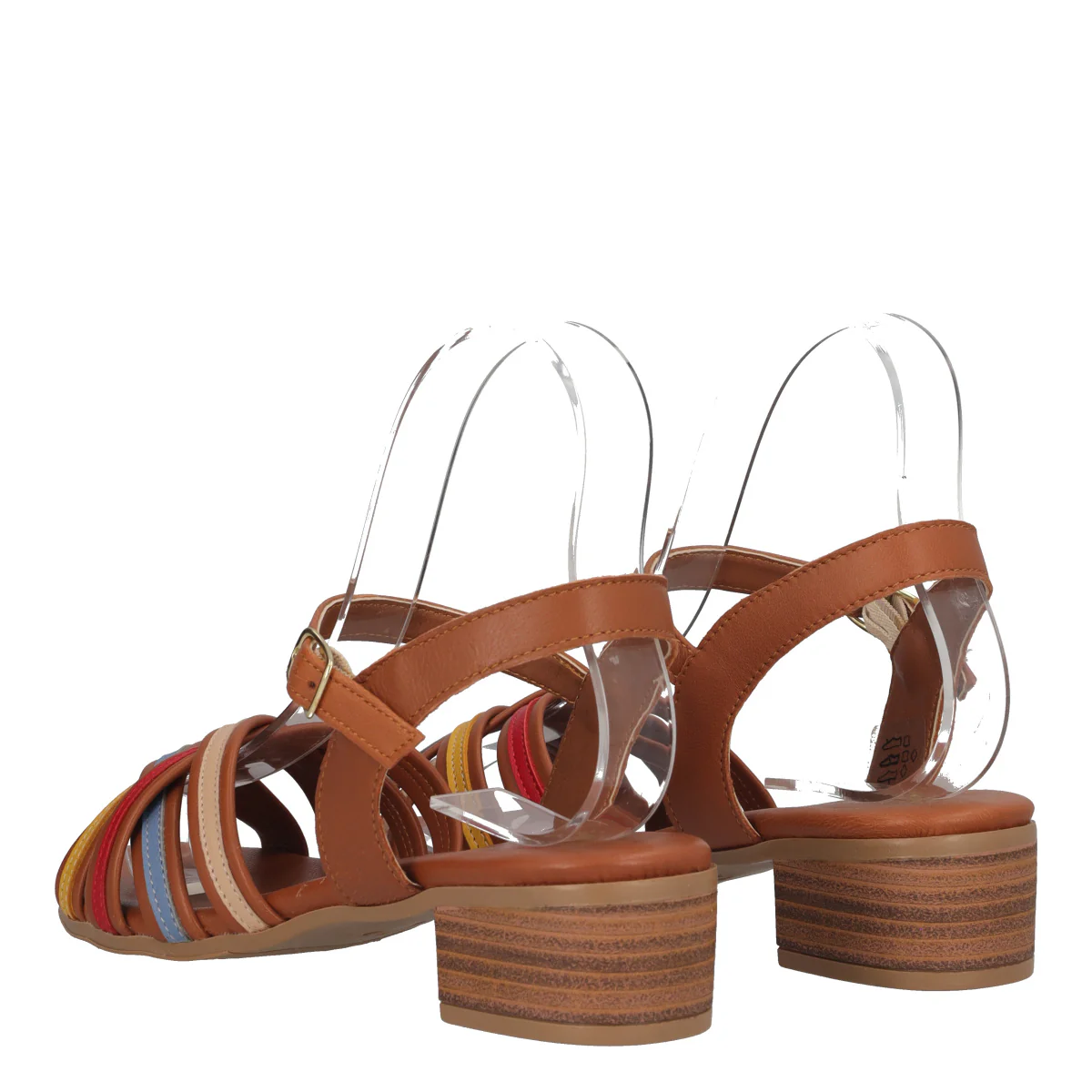 Sandali con Tacco Donna Brandy e Multicolor - Image 4