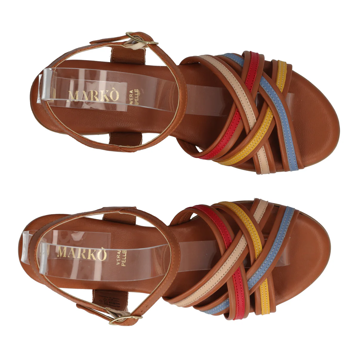 Sandali con Tacco Donna Brandy e Multicolor - Image 5
