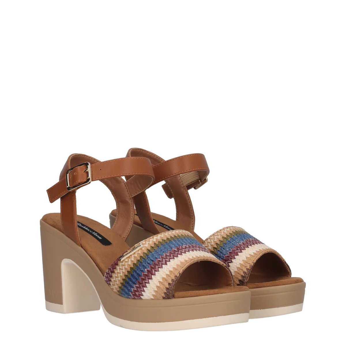 Sandali con Tacco Donna Multicolor - Image 3
