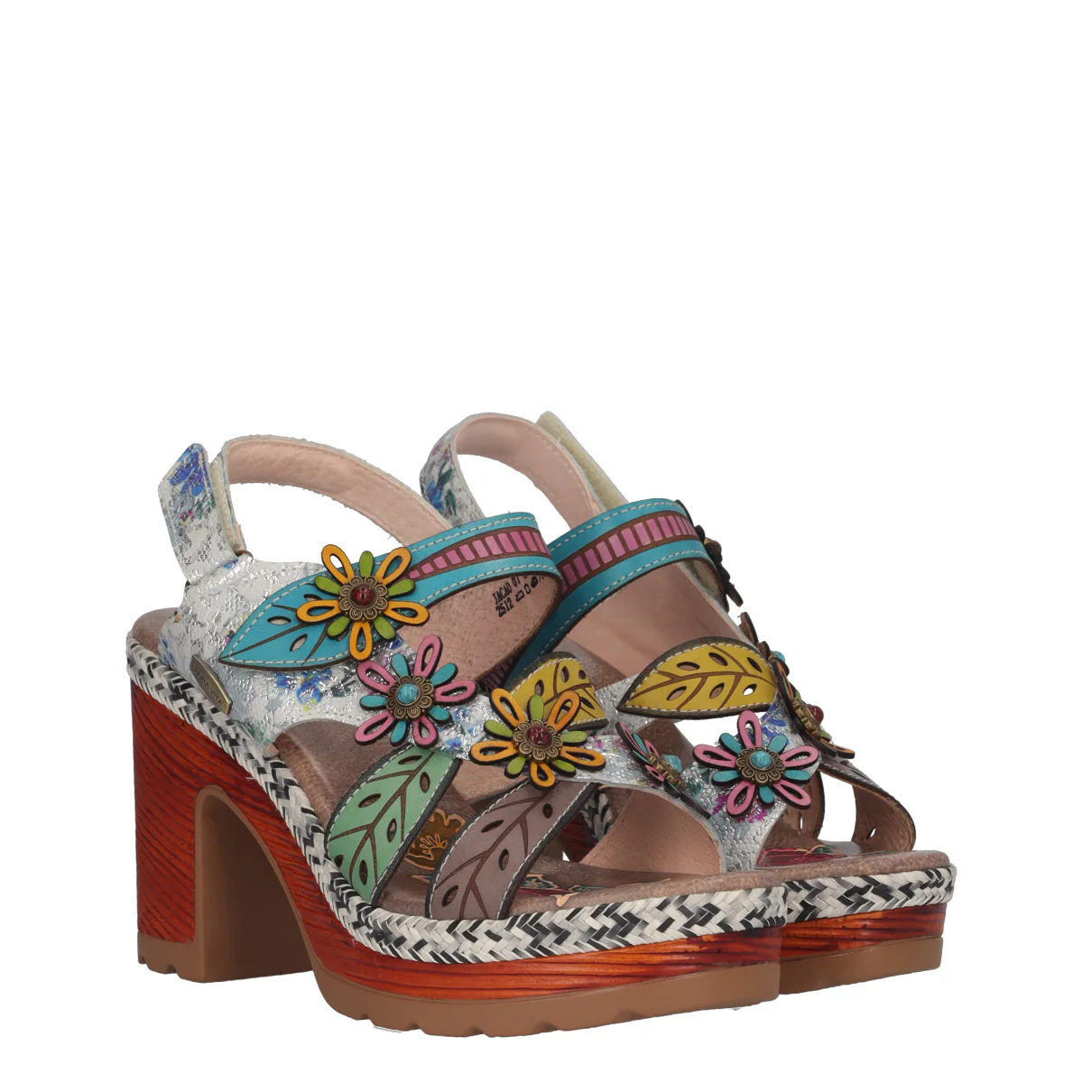 Sandali con Tacco Donna Multicolor - Image 3