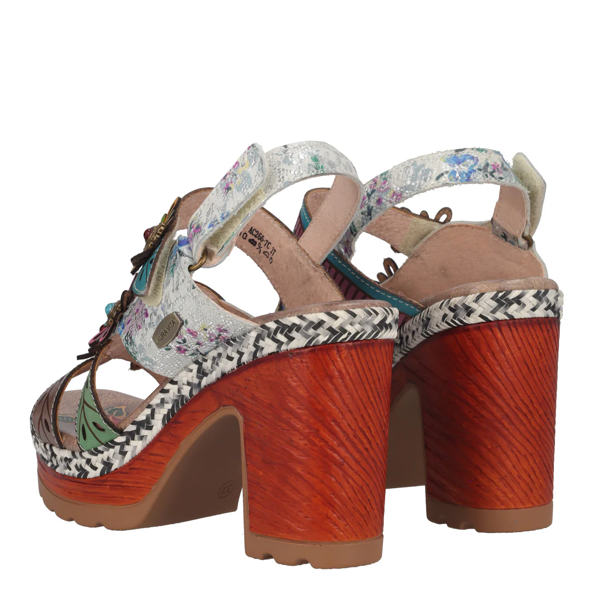 Sandali con Tacco Donna Multicolor - Image 4