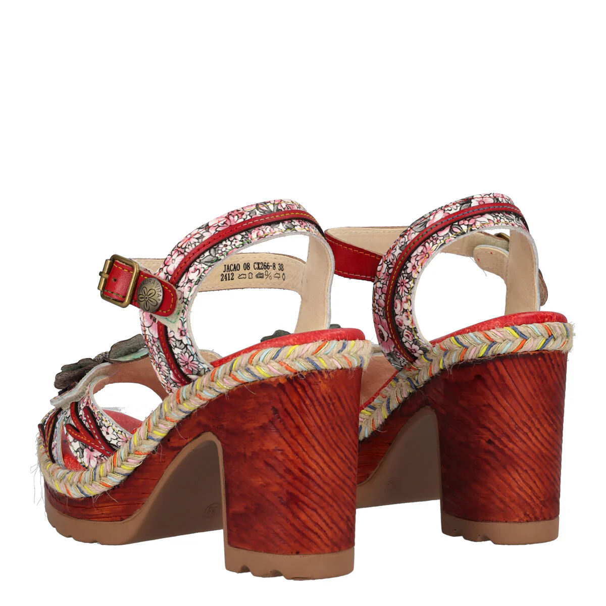 Sandali con Tacco Donna Rosse - Image 4