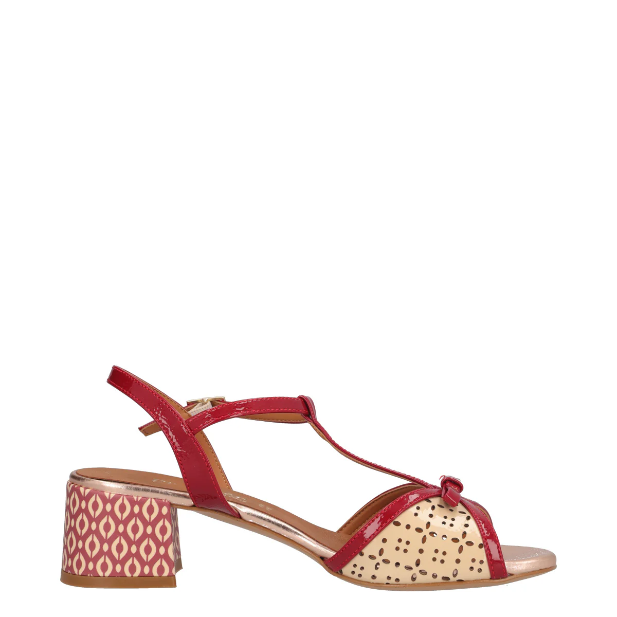 Sandali con Tacco Donna Rossi e Crema - Image 2